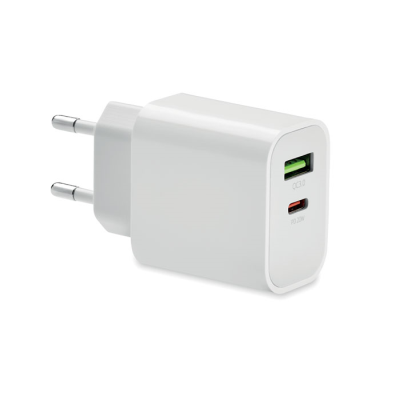 Picture of 18W 2 PORT USB CHARGER EU PLUG