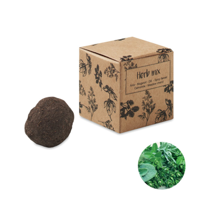 Picture of HERB SEEDS BOMB in Carton Box in Brown.