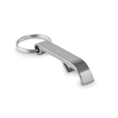 Picture of RECYCLED ALUMINIUM METAL KEYRING in Silver