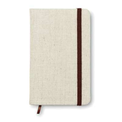 Picture of A6 CANVAS NOTE BOOK LINED in Brown.