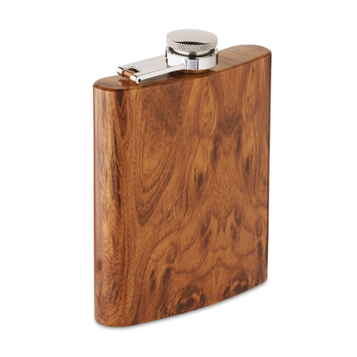 Picture of SLIM HIP FLASK 190 ML in Brown.