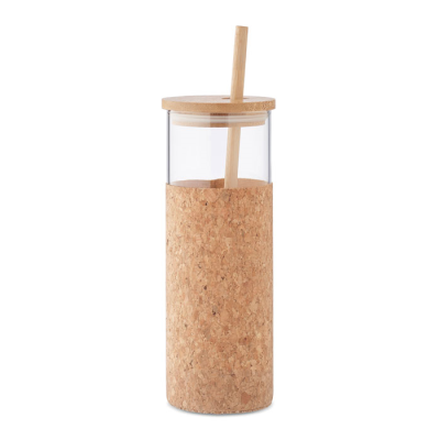 Picture of GLASS TUMBLER SLEEVE 450 ML in Brown