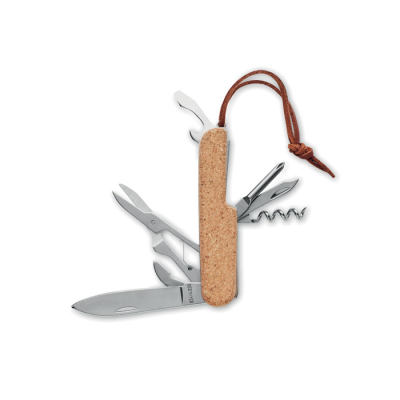 Picture of MULTI TOOL POCKET KNIFE CORK in Brown