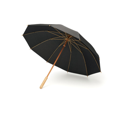 Picture of 23,5 INCH RPET & BAMBOO UMBRELLA in Black