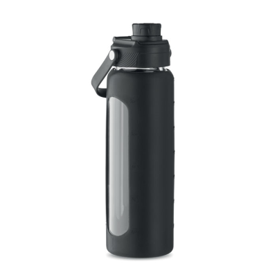 Picture of GLASS BOTTLE with Sleeve 750 Ml in Black