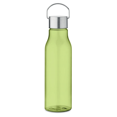 Picture of RPET BOTTLE with PP Lid 600 Ml in Green.