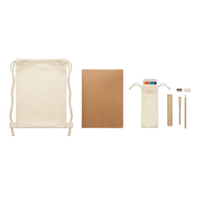 Picture of CHILDRENS DRAWING SET in Drawstring in Brown