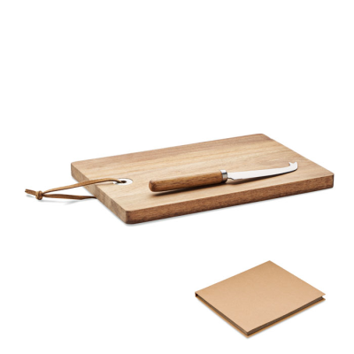 Picture of ACACIA WOOD CHEESE BOARD SET in Brown