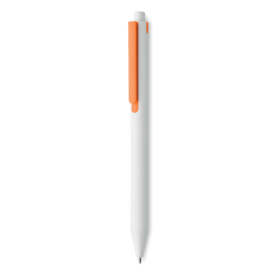 Picture of RECYCLED ABS PUSH BUTTON PEN in Orange.