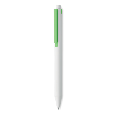 RECYCLED ABS PUSH BUTTON PEN in Green.