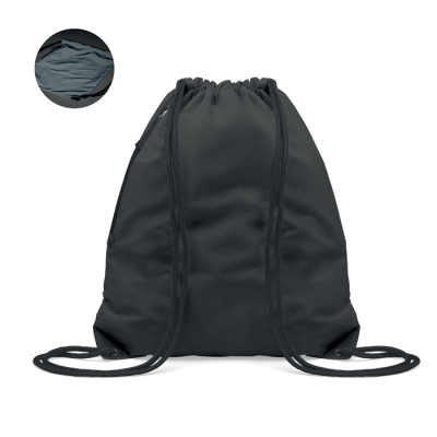 Picture of BRIGHTNING DRAWSTRING BAG in Black.