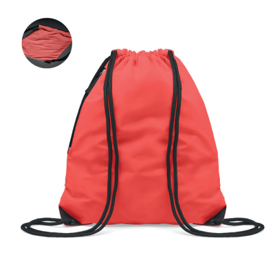 Picture of BRIGHTNING DRAWSTRING BAG in Red.