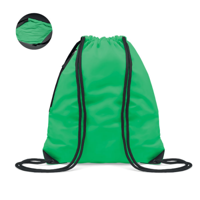 Picture of BRIGHTNING DRAWSTRING BAG in Green.