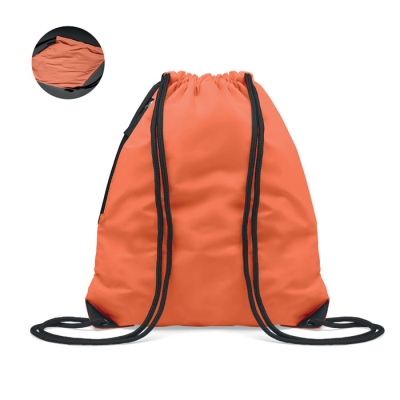 Picture of BRIGHTNING DRAWSTRING BAG in Orange.