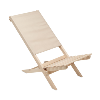 Picture of FOLDING WOOD BEACH CHAIR in Brown.