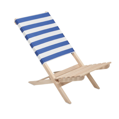 Picture of FOLDING WOOD BEACH CHAIR in Blue.
