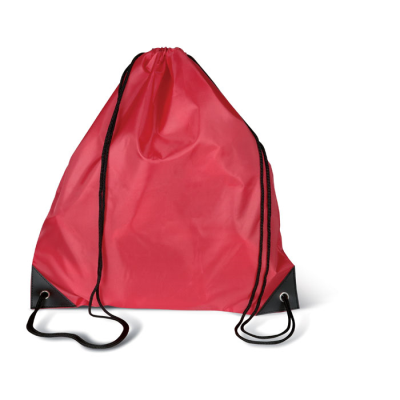 Picture of 190T POLYESTER DRAWSTRING BAG in Red