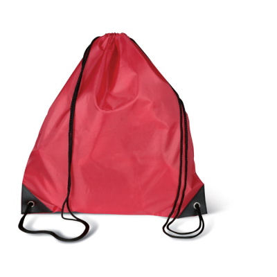 Picture of 190T POLYESTER DRAWSTRING BAG in Red.