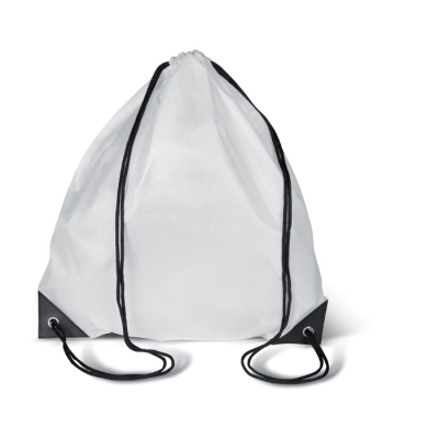 Picture of 190T POLYESTER DRAWSTRING BAG in White