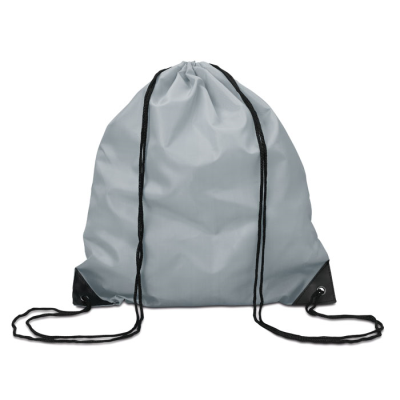 Picture of 190T POLYESTER DRAWSTRING BAG in Grey