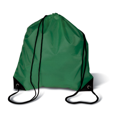 Picture of 190T POLYESTER DRAWSTRING BAG in Green.