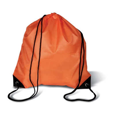 Picture of 190T POLYESTER DRAWSTRING BAG in Orange