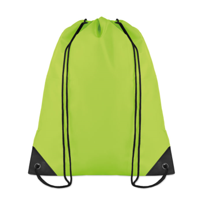 Picture of 190T POLYESTER DRAWSTRING BAG in Lime.