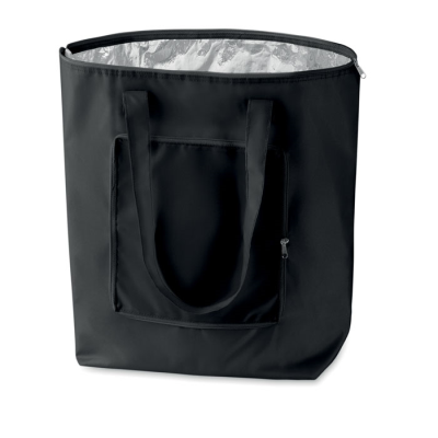 Picture of FOLDING COOLER SHOPPER TOTE BAG in Black.