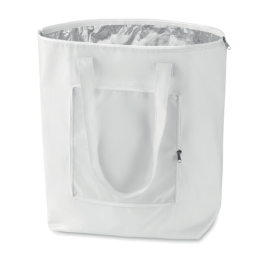 Picture of FOLDING COOLER SHOPPER TOTE BAG in White.