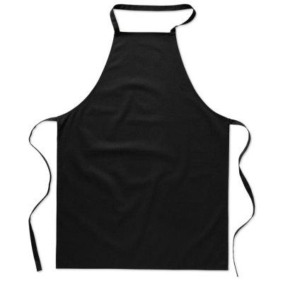 Picture of KITCHEN APRON in Cotton in Black.