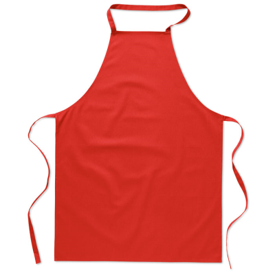 Picture of KITCHEN APRON in Cotton in Red