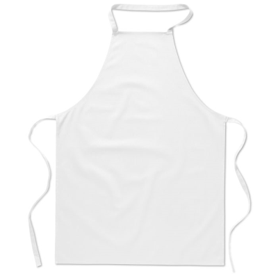 Picture of KITCHEN APRON in Cotton in White.