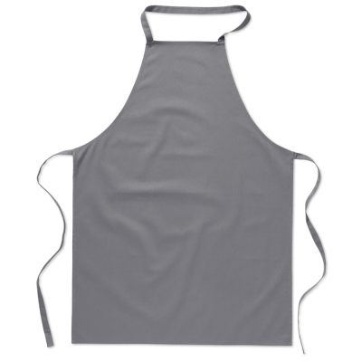 Picture of KITCHEN APRON in Cotton in Grey.