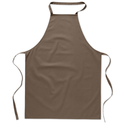 Picture of KITCHEN APRON in Cotton in Brown