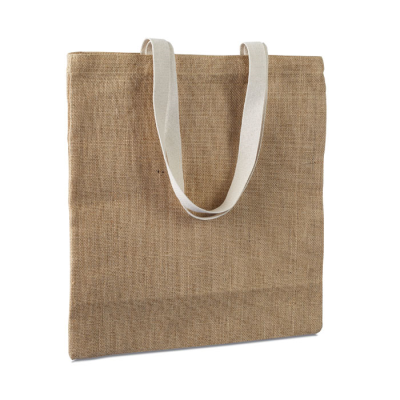 Picture of JUTE SHOPPER TOTE BAG in Brown