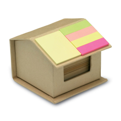 Picture of MEMO & STICKY NOTES PAD RECYCLED in Brown