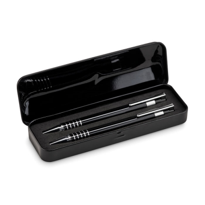 Picture of BALL PEN SET in Metal Box in Black