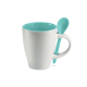Picture of BICOLOUR MUG with Spoon 250 Ml in Blue