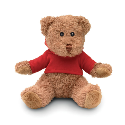 Picture of TEDDY BEAR PLUS with Hooded Hoody in Red.