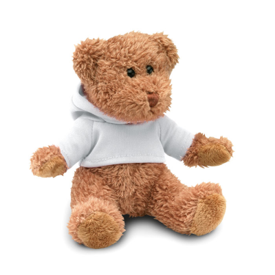 Picture of TEDDY BEAR PLUS with Hooded Hoody in White