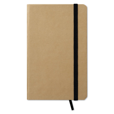 Picture of A6 RECYCLED NOTE BOOK 96 PLAIN in Black.