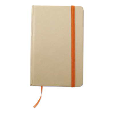 Picture of A6 RECYCLED NOTE BOOK 96 PLAIN in Orange.