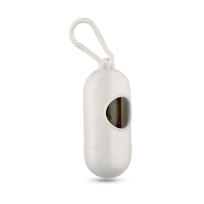 Picture of CONTAINER FOR PET BAG W &  HOOK in White.