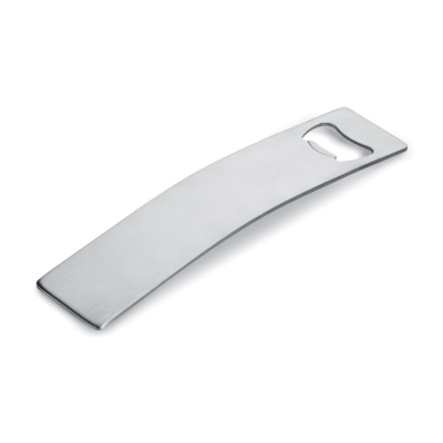 Picture of STAINLESS STEEL METAL BOTTLE OPENER in Silver.