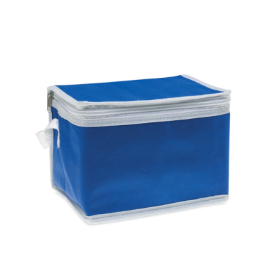 Picture of NONWOVEN 6 CAN COOL BAG in Blue.