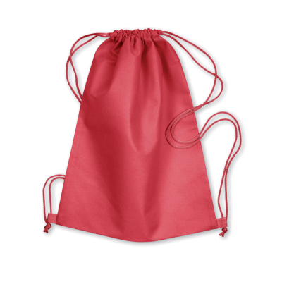 Picture of 80G NONWOVEN DRAWSTRING BAG in Red.