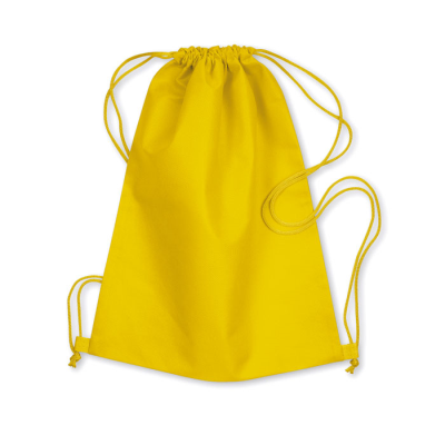 80G NONWOVEN DRAWSTRING BAG in Yellow.