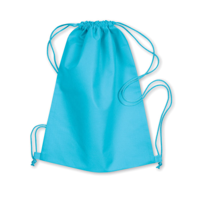 Picture of 80G NONWOVEN DRAWSTRING BAG in Turquoise.