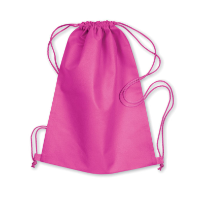 Picture of 80G NONWOVEN DRAWSTRING BAG in Fuchsia.