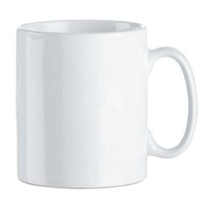 Picture of SUBLIMATION CERAMIC POTTERY MUG 300 ML in White.